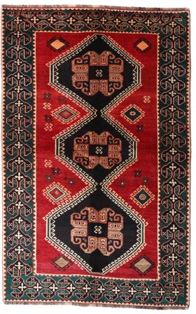 Shiraz Matta Orientalisk Brun/Röd (Ull, Persien/Iran)