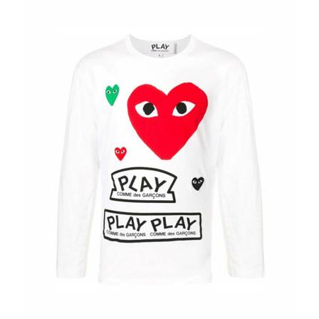 Comme des Garçons, T-Shirts Wit, Heren, Maat:L