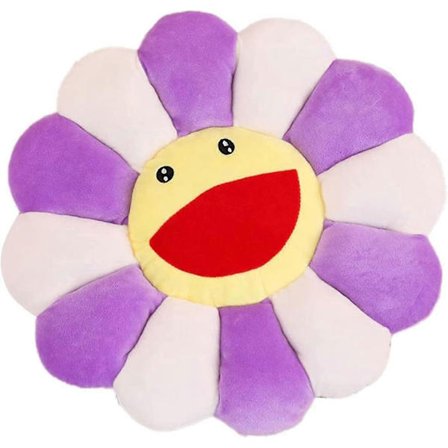 Plysj solsikke putepute, Smilefjes Murakami blomstergulvpute, Fargerik solsikke plysjleketøy, Kjæledyrpute (flere alternativer)