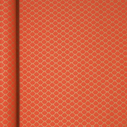 Clairefontaine Gavepapir 35cm x 5m Kraft Røde Blommer