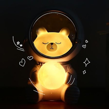 Cute Galaxy Guardian Pet Astronaut Night Light Personality Bedroom Home Decoration Lights Children's Gift