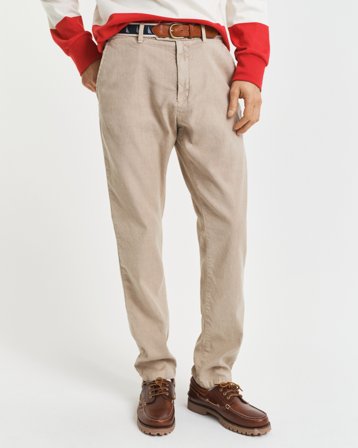 GANT Herren Slim Fit Chinohose aus Baumwolle und Leinen (32/32)