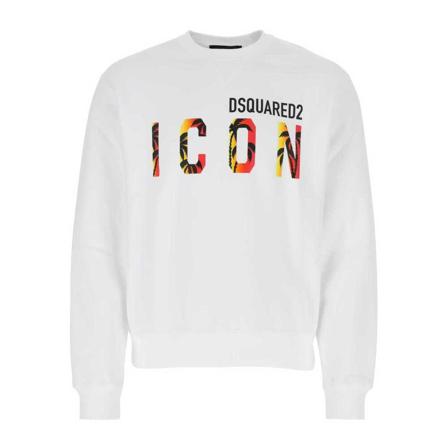 Dsquared2, Sweatshirts Biały, Mężczyzna, Rozmiar: S