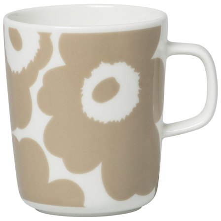Marimekko OIVA mugg, 2,5 dl, unikko, vit/beige | Dukning & Servering > Muggar & Koppar > Kopp | Bagaren och Kocken