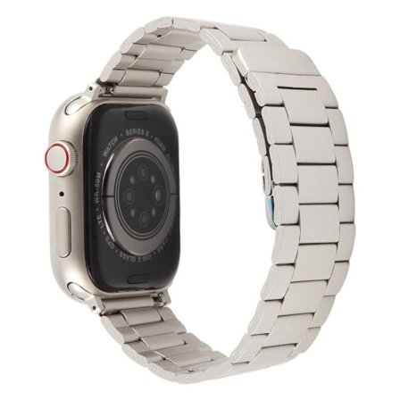 Metal Watch Band Apple Watch Series 49mm - 45mm - 44mm - 42mm Magneettinen kolmen helmen rannerengas - Starlight