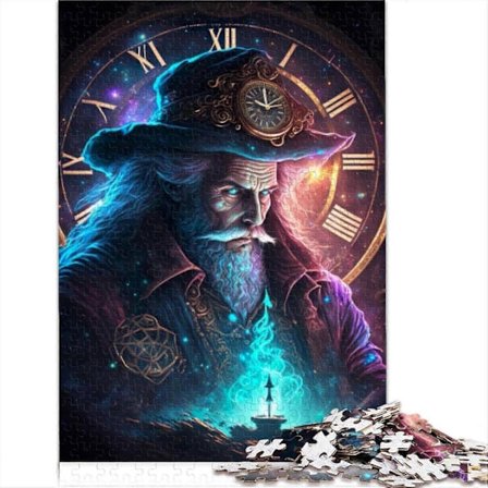 1000 brikker Sjove Puslespil Puslespil til Voksne Master of Time træpuslespil Familiepuslespil til Børn Juleønskeliste med Julemanden[D]