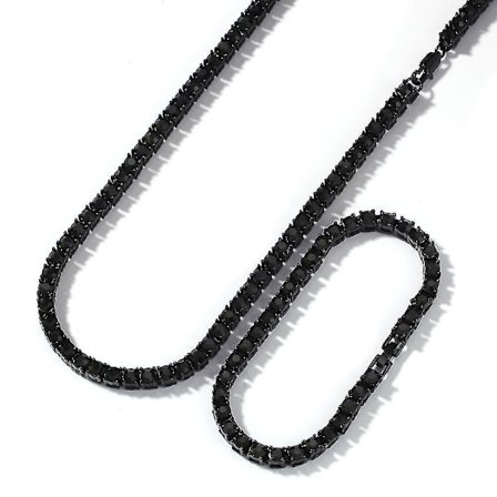 Smyckeset Kedjor Armband Mode Hiphop Smyckesset Guld/vitt Halsband