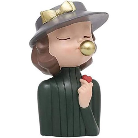 Urtepotte Pige Blomsterpotte Blomstervase Pige Vase Urtepotte Stue Bord Kunst Statue Skrivebordsdekoration til fødselsdag bryllup - Stil 1