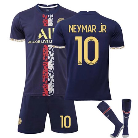 2022-2023 Uusi Pariisin kotipaita Special Edition kulta No. 30 Messi No. 7 Mbappe No. 10 Neymar pelipaita aikuisten lasten jalkapallosetti Neymar NO.