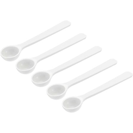 Mikro Skeer 1 Gram Måleske Plast Rund Bund Mini Ske 50 stk.