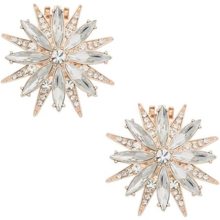 2 st Mode Kvinnor Flickor Blomma Skoklämmor Strass Skospännen för Bröllopsfest Bal