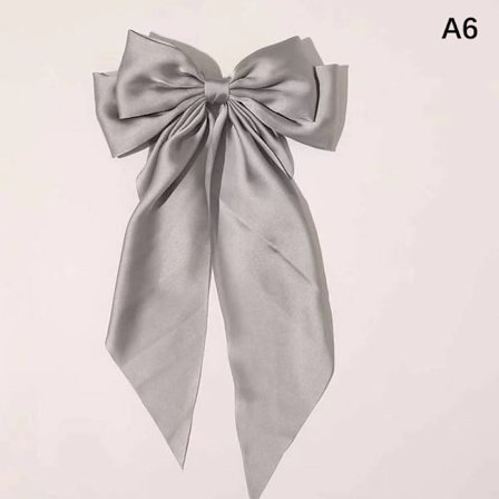 Sløyfebånd Hårnålshodeplagg Enkel Elegant Satin Spring Clip Fi