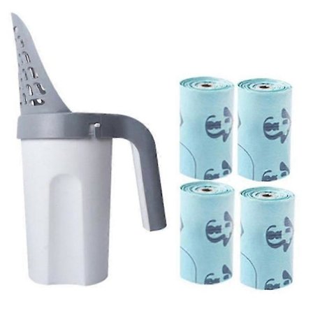 Kattesandspade med refillpose for kjæledyrfilter Rengjør toalett Søppelplukker Katteutstyr Katt