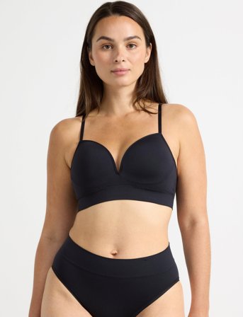 Lindex Bra Seamless Push Up Joy - Black - XS