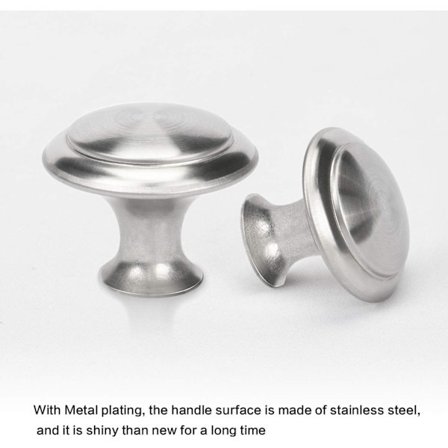 10 st möbelknoppar i rostfritt stål, skåpknoppar, lådknoppar, d