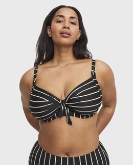 BAHAMAS KAARITUELLINEN BIKINIYLÄOSA Luonnonvalkoinen/musta-C90-Swegmark