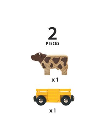 BRIO Brio 33406 Kvægvogn - Yellow - ONE SIZE