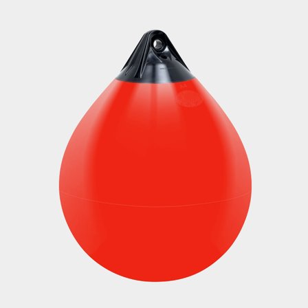 Kogelfender Polyform A1, Ø29.5 cm, rood met zwarte top