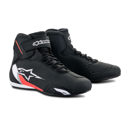 Zapatillas de Moto Alpinestars Sector Negro/Blanco/Rojo 43