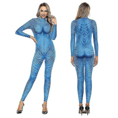 Naisten Anime Cosplay -asut, Halloween Avatar -digitaaliprinttihousut Women M