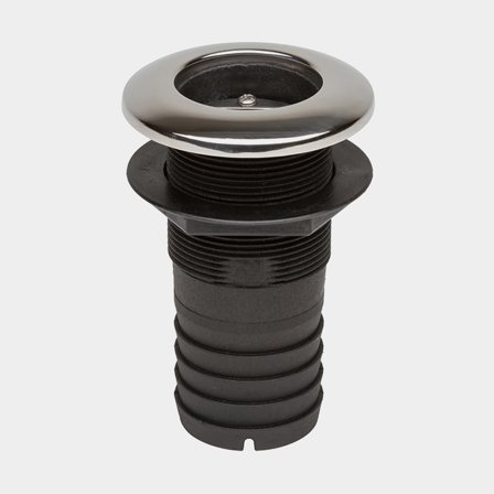 Bordsgenomföring i plast med backventil och RF fläns 50mm