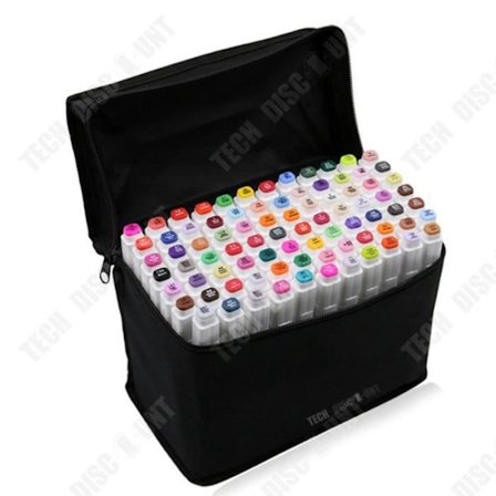 Markers - TECH DISCOUNT - Dubbel spets - 80 färger - Oupphörlig - Opaque