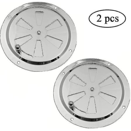 2 st Cirkelformade Galler, Justerbar Ventil, Rostfritt Stål Ventil, 125mm