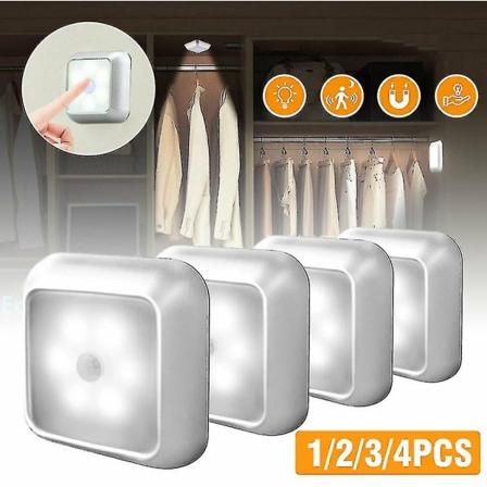 4 kpl liiketunnistimen seinäkaapin valoa