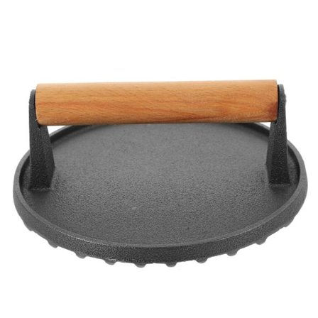 Peikonpuristin Peikonpuristin Valurauta Lihapuristin Grilli Työkalu Rauta, Puu Ulkona Hampurilaispuristin Hampurilaispuristin