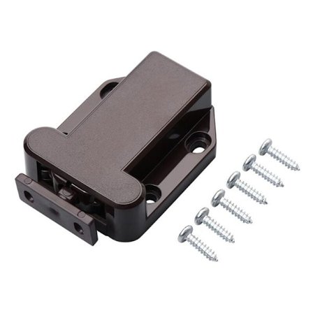 Gul-brun-tryckfrigörande lås för skåp 4 stycken garderobsdörr skåplås för skåp trycklås med skruvar skåp möbeldörr skåp trycklås svart