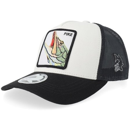 Skillfish - Vit trucker Keps - Kids Pike White/Black A-frame Trucker @ Hatstore