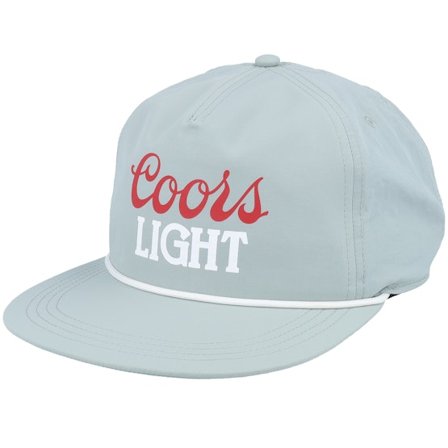 American Needle - Coors Light Catalina Grey Strapback Snapback Grey Cap - @ Hatstore