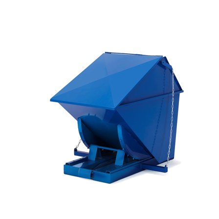 Kippcontainer PILE mit Deckel, 150 Liter, blau