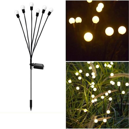 Solcellslampor LED för Gräsmatta Trädgård Dekorativa Varma Ljus