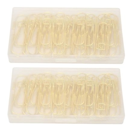 40 stk. Penneklips Papirklips Stil Penneholder Klips Guld Kvadrat Journal Billet Notesbog Organiserende Klips Kontorartikler Værktøj YEMAA