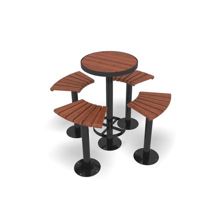 Barmøbler, 1503x1503, brun/svart, over bakken