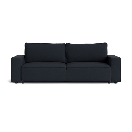 Venice 3-Sitzer-Schlafsofa mit praktischem Stauraum und Bettfunktion, trendiges Design in Loop Dunkelblau, komfortable Polsterung, 90cm.