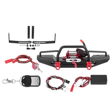 Alumiiniseoksesta valmistettu etupuskuri vinssillä Traxxas TRX-4 RC-autojen päivitysosiin