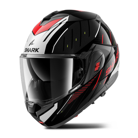 Shark OXO Öppningsbar Hjälm Svart/Silver/Röd XS