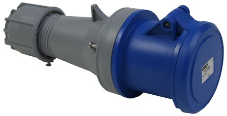 Garo S 363-9 S Jatkopistorasiat IP44, 4-napainen, 63 A Sininen, 9 h, Liitäntätulpat & kaapelit