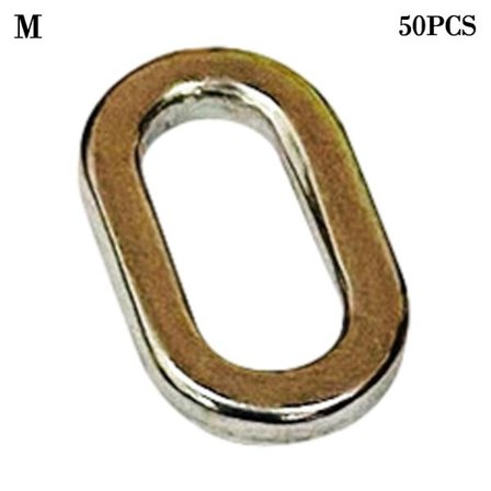 50 stk fiskesluk-kontakt Fiske Solid Ring M