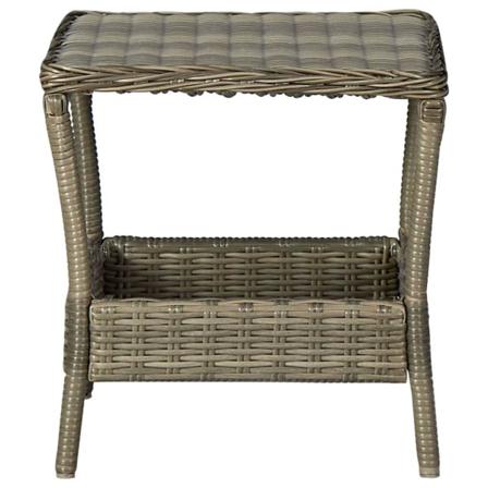 Vidaxl Trädgårdsbord Brun 45x45x46,5 Cm Konstrotting Brun