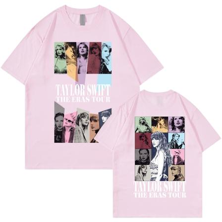 T-shirts för män och kvinnor Taylor Swift Fan T-shirt Tryckt T-shirt Skjorta pullover Vuxen serie perifer T-shirt pink XXL