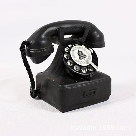 Vintage retro antik telefon fast telefon hemkontor dekor prydnad fotografi rekvisita