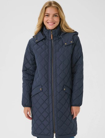 Cream Crarwen Jacket W. Hood - Navy - 40