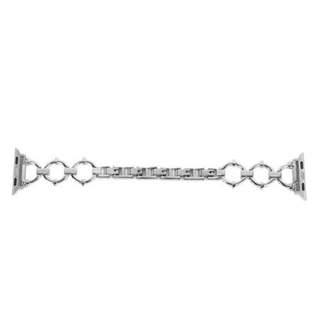 Silver O-kedja Smartwatch-band i rostfritt stål watch 42 mm 44 mm 45 mm 49 mm Passar till IWatch