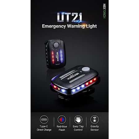 Politi Advarselsstrobelys Skulderlys Oppladbart Sikkerhetslampe