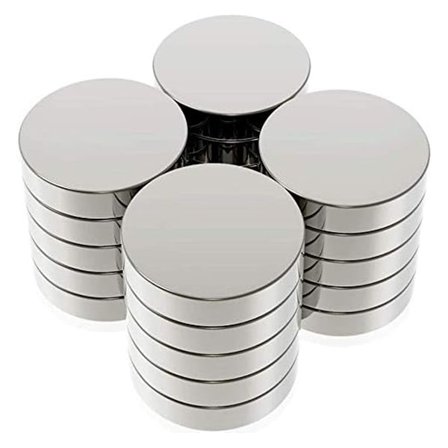 Neodym magnet, 20 stk. ultra stærke til køleskab 20x3 mm små runde magneter til køleskab