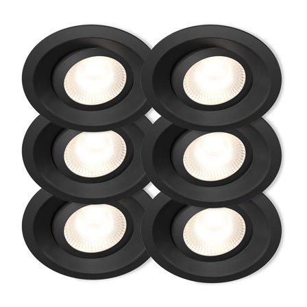 Plejd Downlight Tilt Sort 8W 6-pk