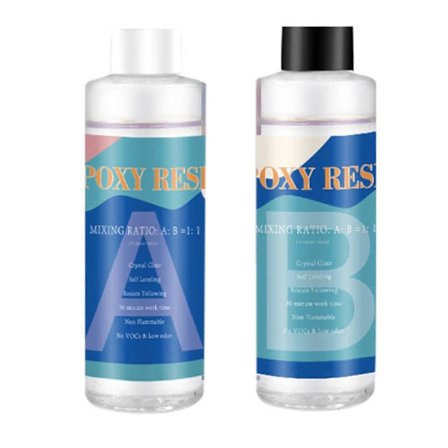 Epoxy Resin Kit Krystalklar Hærdningssæt Nem Blanding DIY Tilbehør til Kunststøbning Resin Smykker